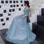 Blue Tulle Long Prom Dress, Evening Dress
