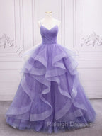 Blue Tulle Long Prom Dresses, Blue Tulle Formal Dresses Sweet 16 Dress