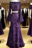 Boho Chic Mermaid Two Piece Lace Prom Dress