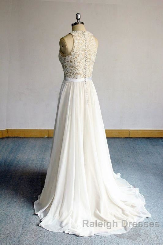 Eye-catching Lace Chiffon A Line Wedding Dresses Secondary image