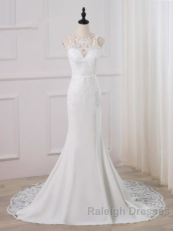 Precious Spaghetti Strap Lace Mermaid Wedding Dress