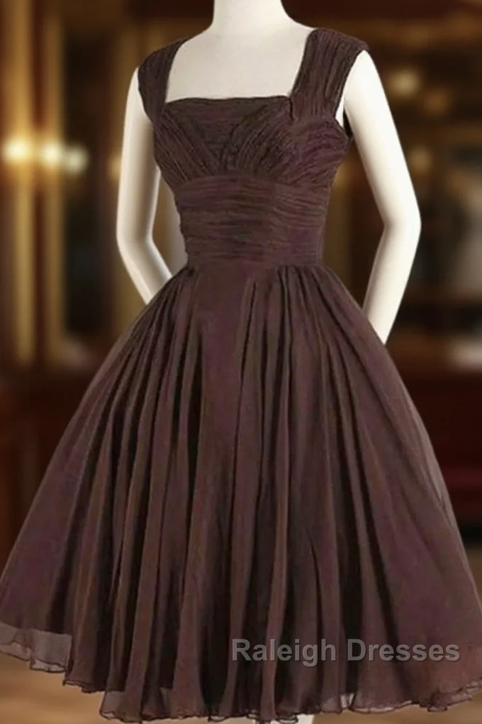 Brown A Line Short Prom Dresses Homecoming Dress Main image