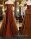 Brown Tulle and Satin Mermaid Long Prom Dress, New Style Long Formal Dress Prom Dress