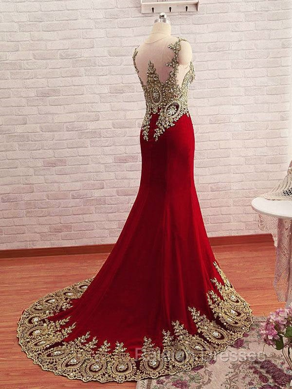 Burgundy Chiffon Lace Applique Long Prom Dress, Burgundy Evening Dress Secondary image