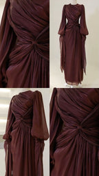 Burgundy Prom Dress A-Line Long Prom Gown