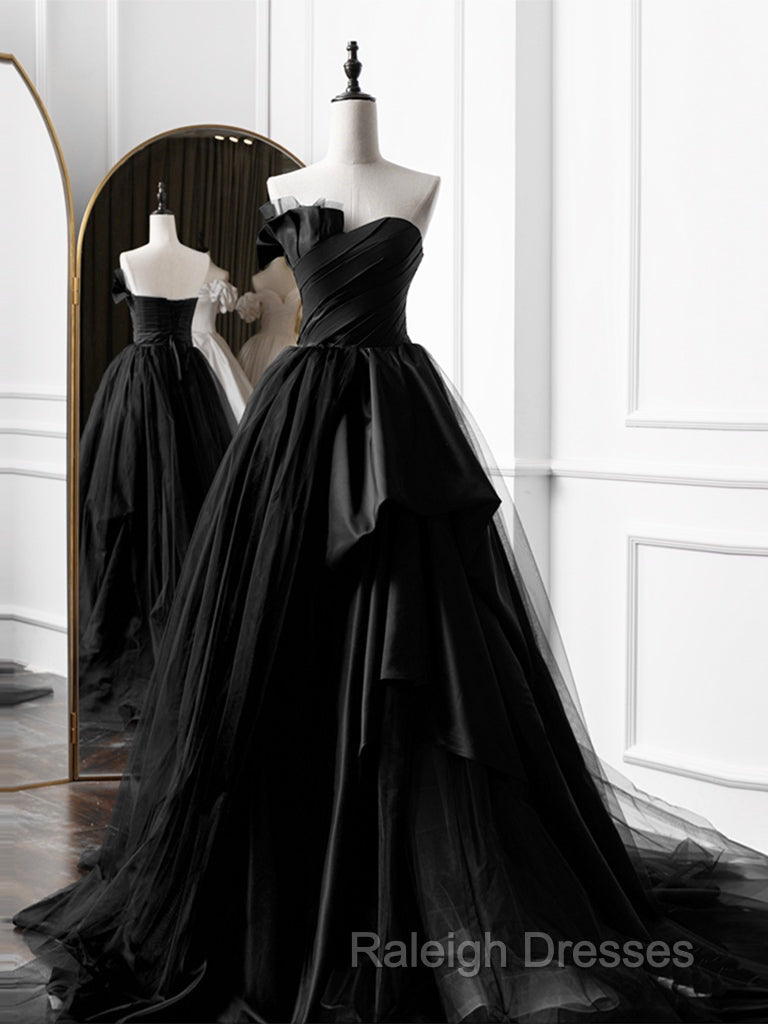 Burgundy Long Prom Dresses, Burgundy Satin Formal Long Evening Dress