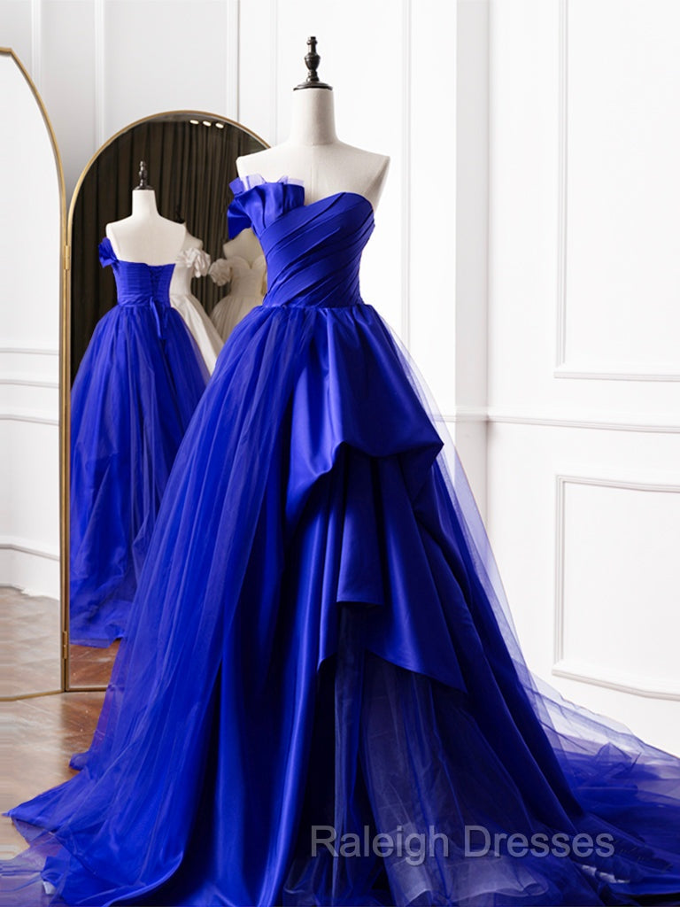 Burgundy Long Prom Dresses, Burgundy Satin Formal Long Evening Dress