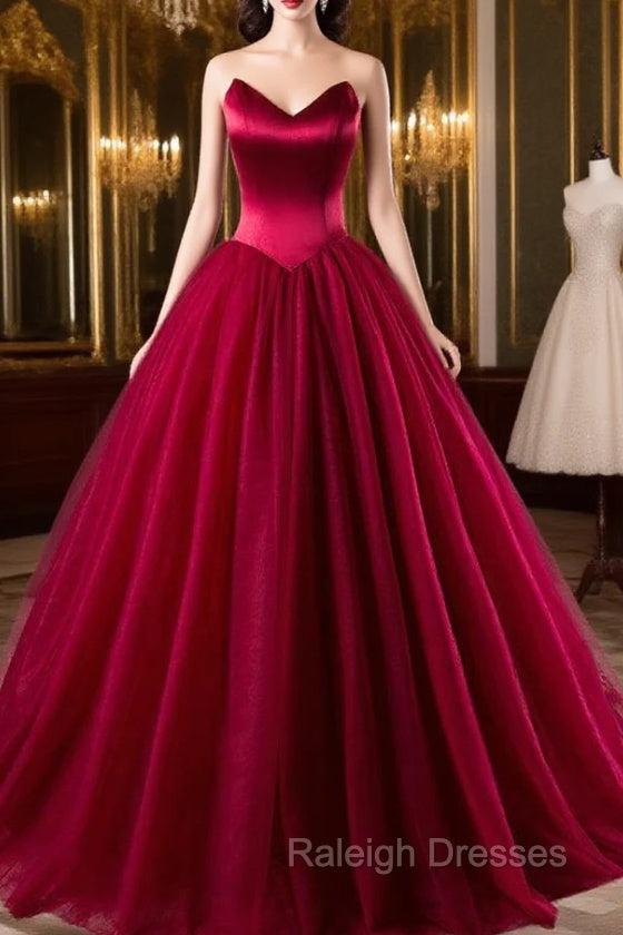 Burgundy Prom Dresses Ball Gowns Prom Dresses Main image