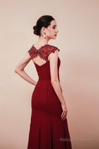 Side Split Mermaid Long Open Back Prom Dresses