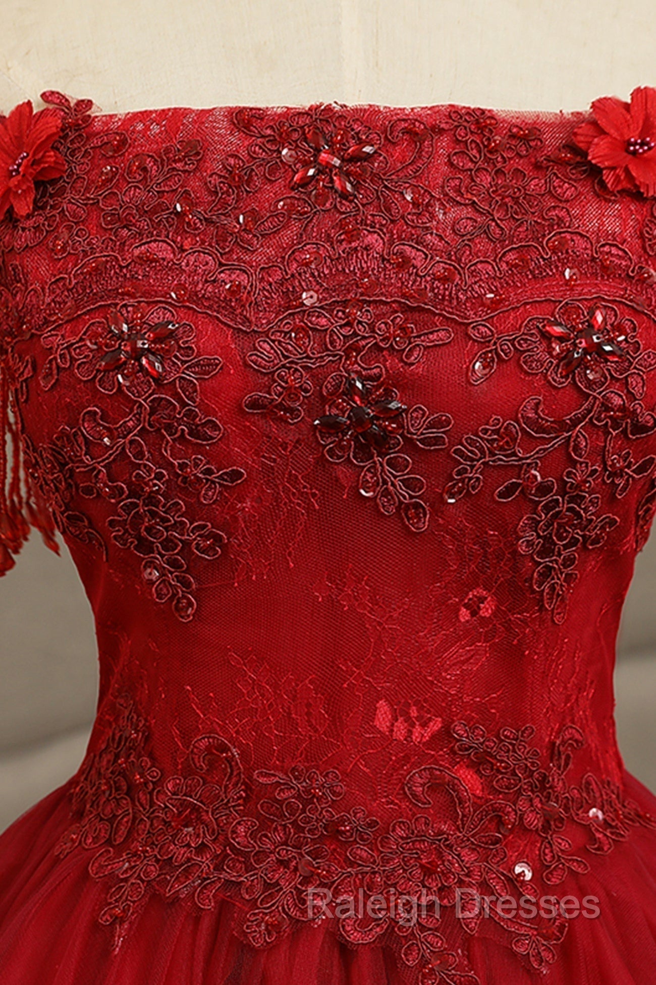 Burgundy Tulle Lace Long Prom Dresses Burgundy A Line Prom Gown