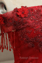 Burgundy Tulle Lace Long Prom Dresses Burgundy A Line Prom Gown