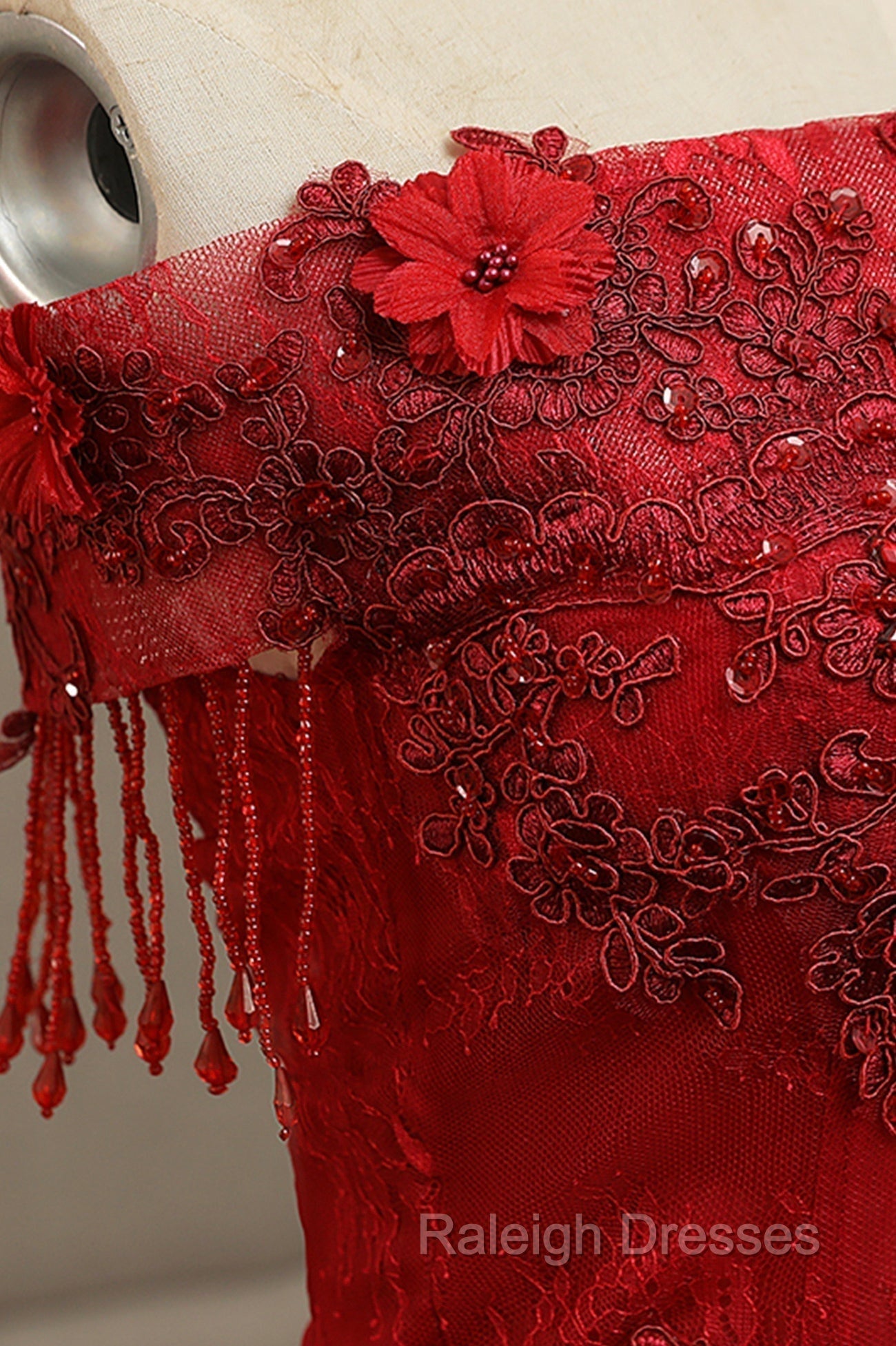 Burgundy Tulle Lace Long Prom Dresses Burgundy A Line Prom Gown