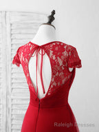 Burgundy Tulle Lace Long Prom Dress Burgundy Evening Dress