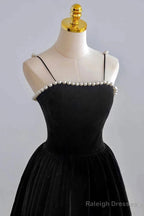 Burgundy Velvet Tea Length Prom Dress, Burgundy Evening Dress