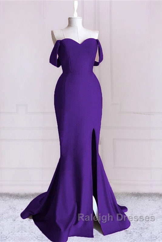 Burnt Orange Mermaid Dresses Off The Shoulder With Slit Secondary image