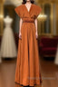 Burnt Orange Satin Multi-Way Bridesmaid Dresses