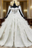 Buy More, Save More White Ball Gowns Tulle Sequins Off the Shoulder Beading Wedding Dress