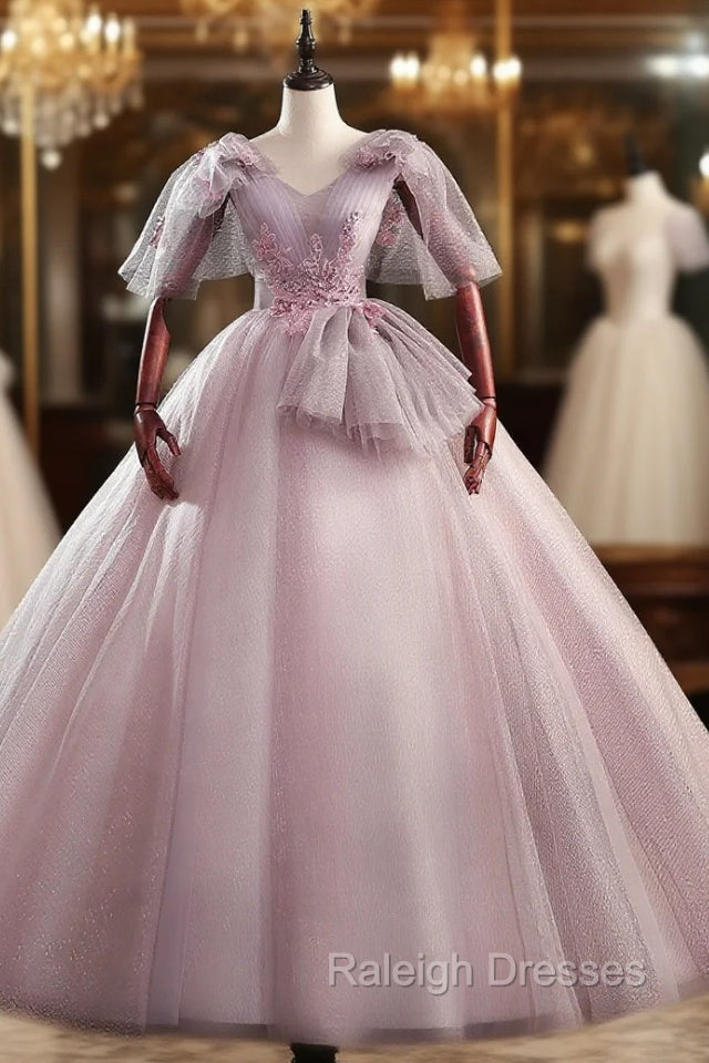 Cameo Brown Tulle Appliques Beading Quinceanera Dress Main image