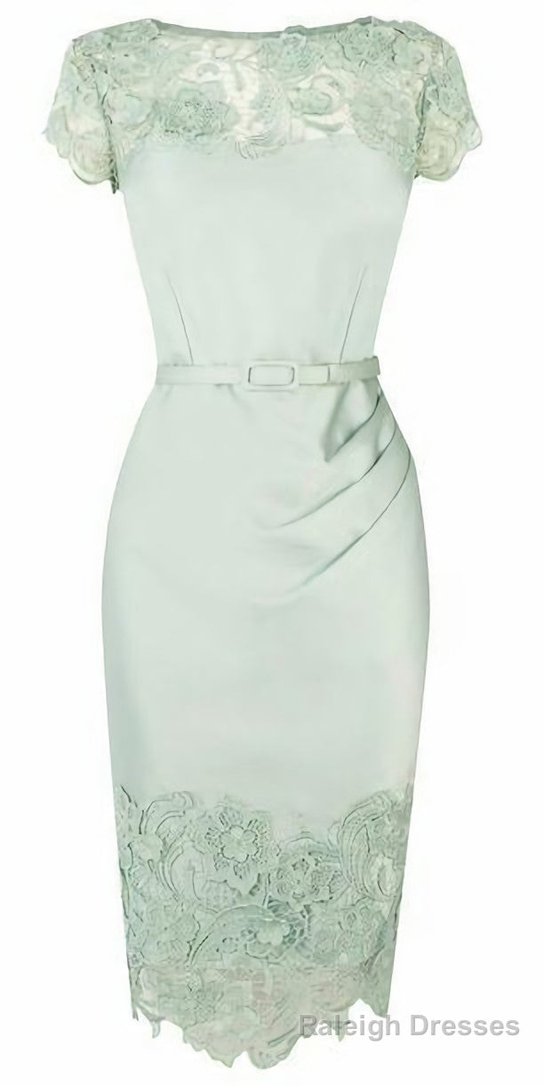 Elegant O Neck Prom Dress, Lace Evening Dress, Custom Made Prom Gown