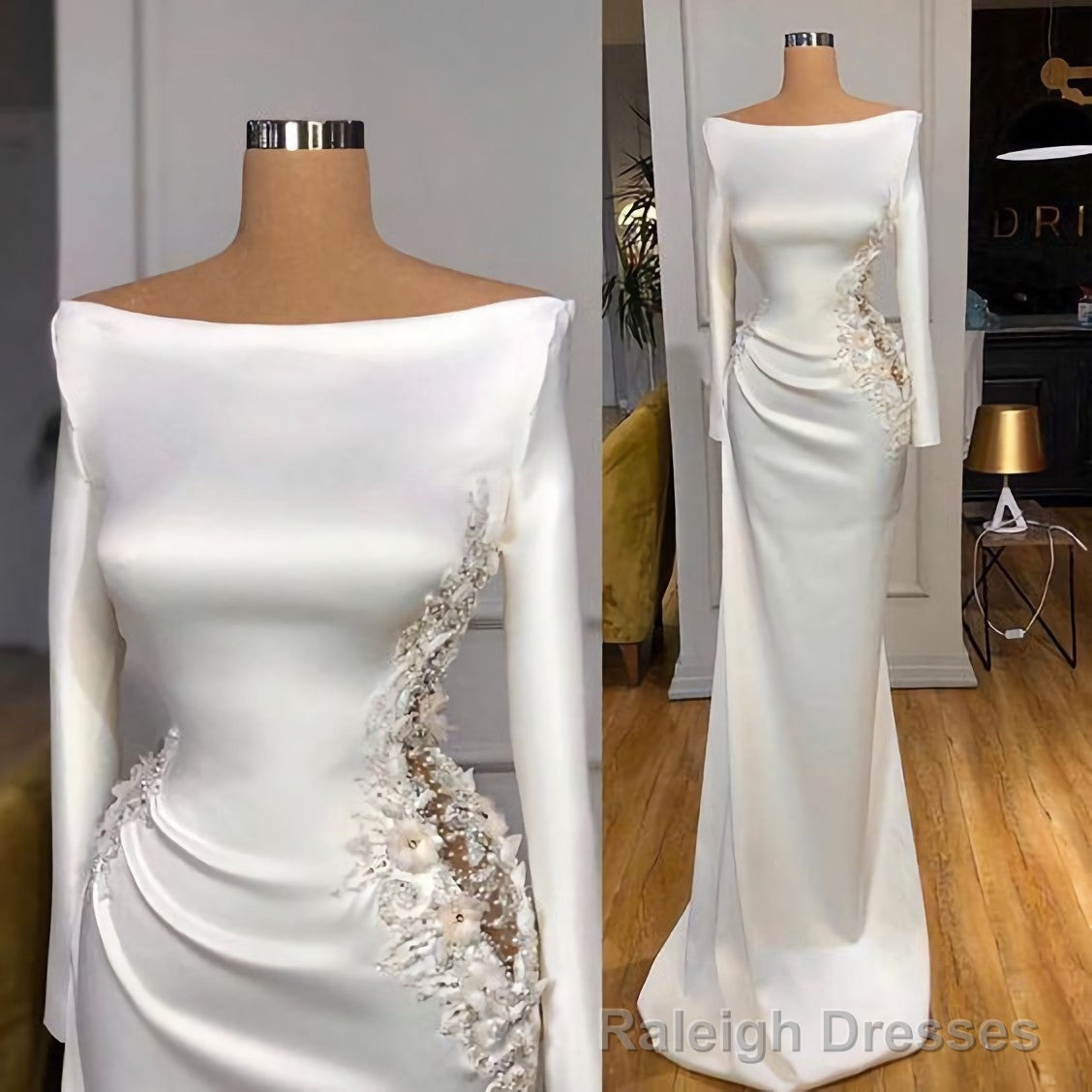 White Prom Dress, Sexy Formal Dresses, Mermaid Prom Dress