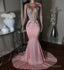 Pink Long Prom Dress, Mermaid Prom Dress