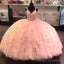Pink Long Prom Dress, Ball Gown Prom Dresses