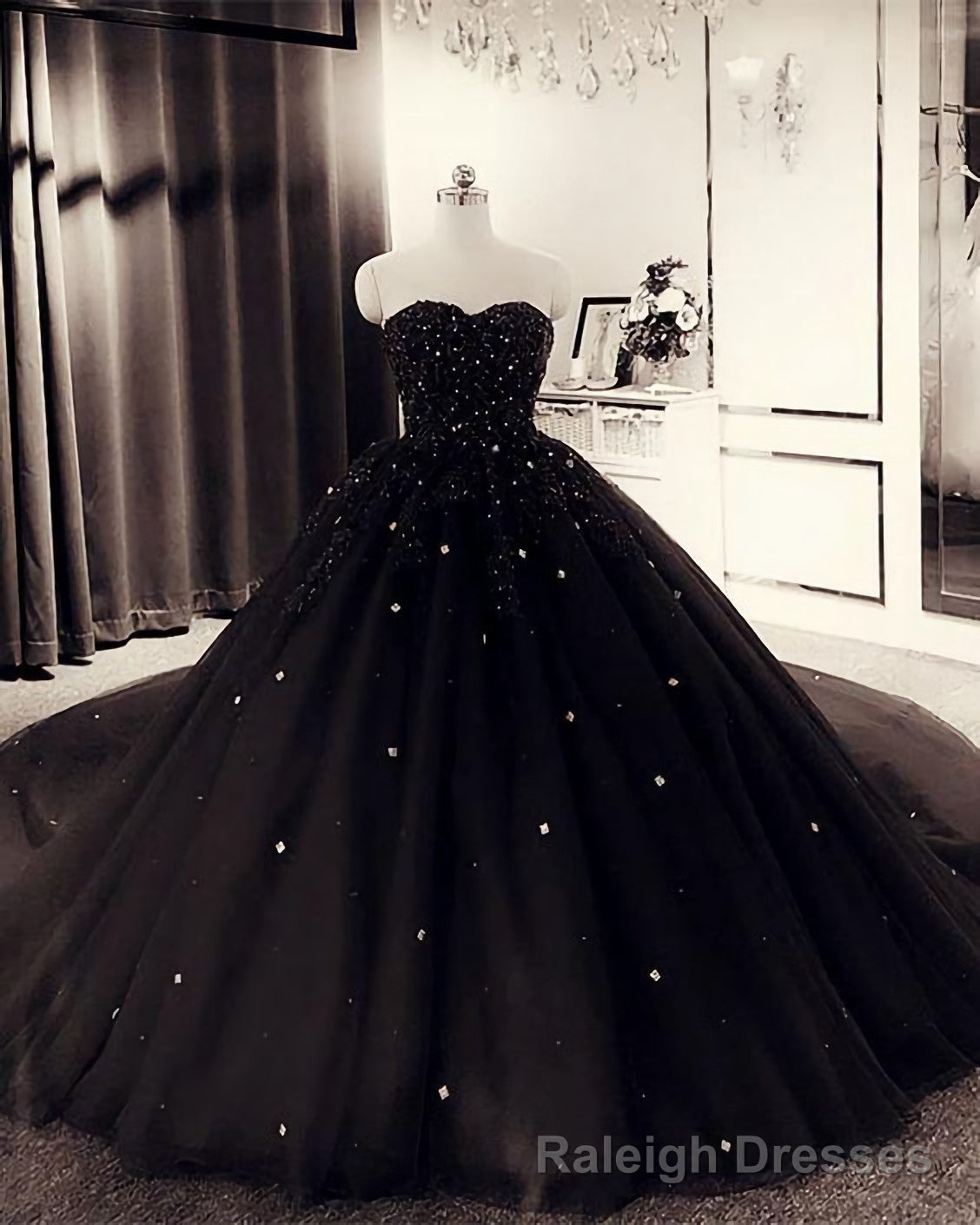 Black Quinceanera Ball Gown Dresses, Prom Dresses Main image