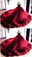 Burgundy Quinceanera Dresses, Ball Gown Prom Dress