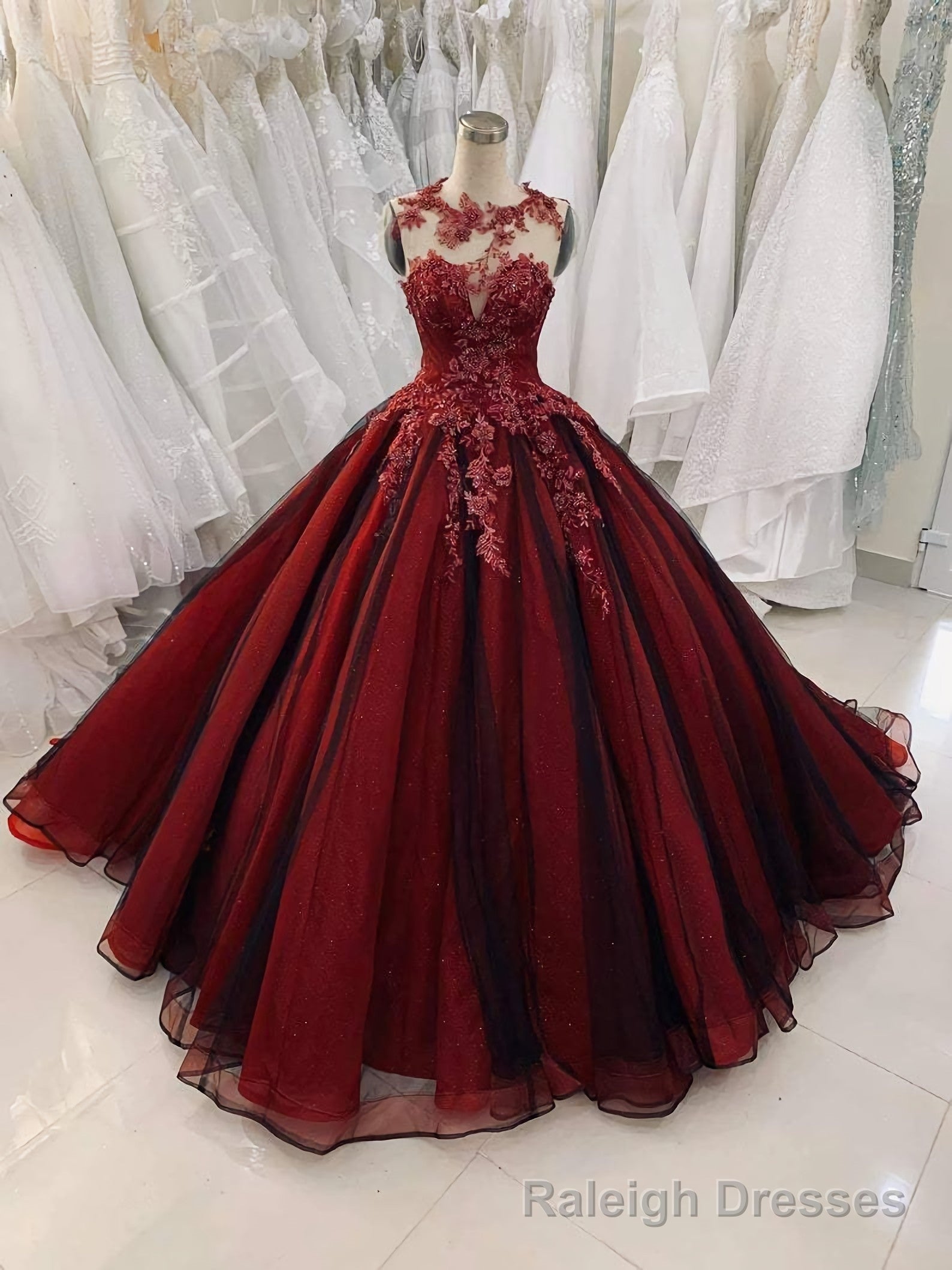 Unique Red Vintage Wedding Dress, Made To Measure Wedding Dress, Prom Dress, Party Gown Main image