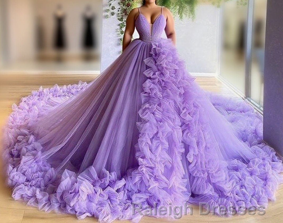 Unique prom dress evening gowns Wedding Dresses with Train prom dress Main image