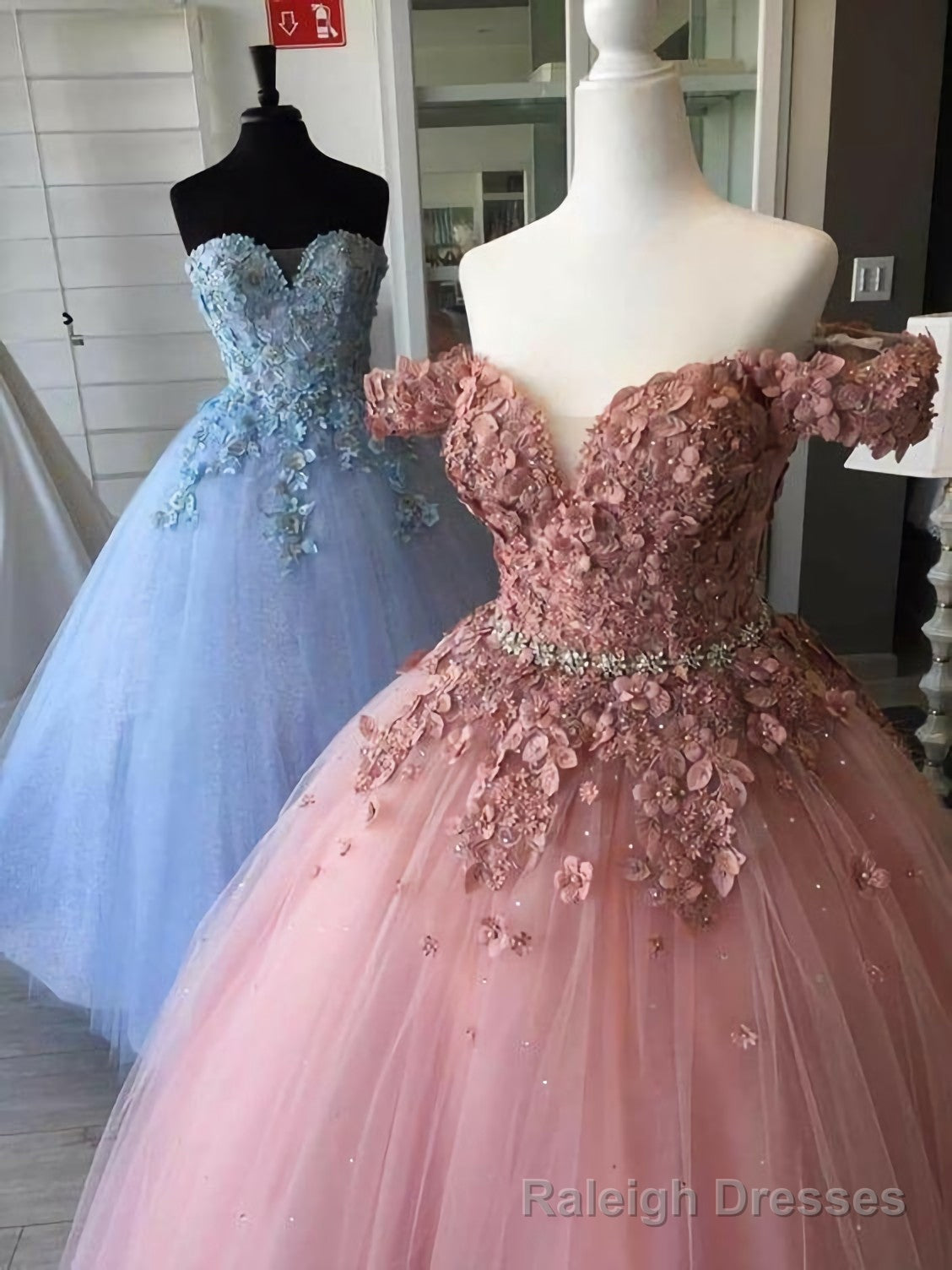 Ball Gown Long Prom Dress, Beading Top Formal Party Dress Main image