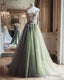 Green Tulle Long Formal Dress, Prom Dress, Prom Dress