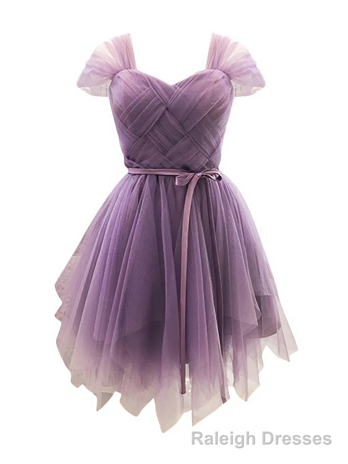 Purple Sweetheart Stretch Back Tulle Homecoming Dress Main image