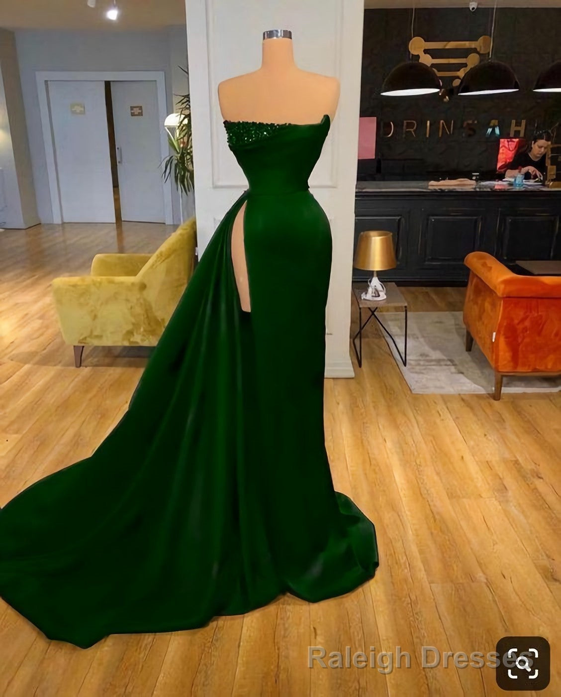 Green Long Prom Dress, Formal Dress Main image