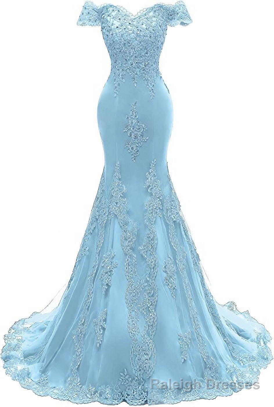 Womens V Neckline Mermaid Lace Long Prom Gown Main image