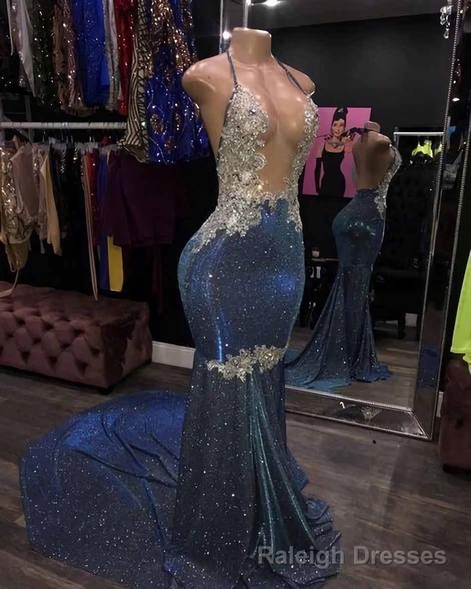 Deep V Neck Prom Dresses, Lace Main image