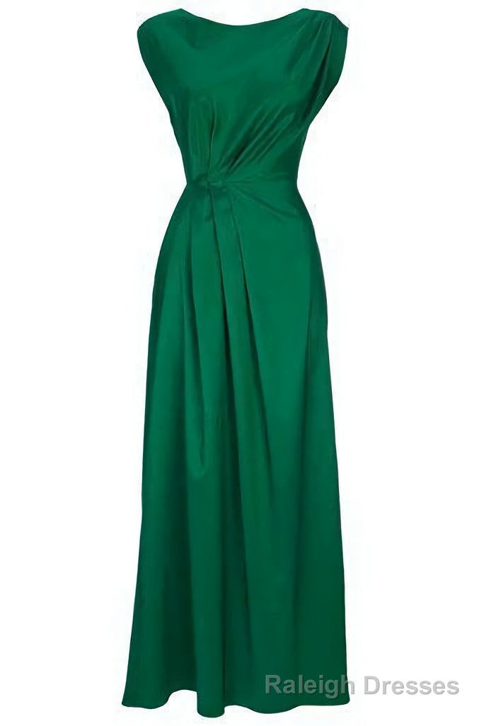 Green Sleeveless Party Dress, Long Prom Dress Main image