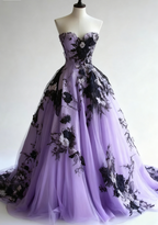 Light Champagne A-Line Sweetheart Neckline Tulle Applique Wedding Dresses Vintage Long Prom Gowns