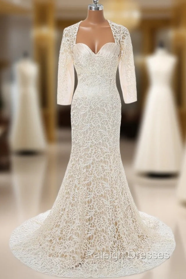 Champagne Mermaid Long Sleeves Mother Of The Bride Dresses