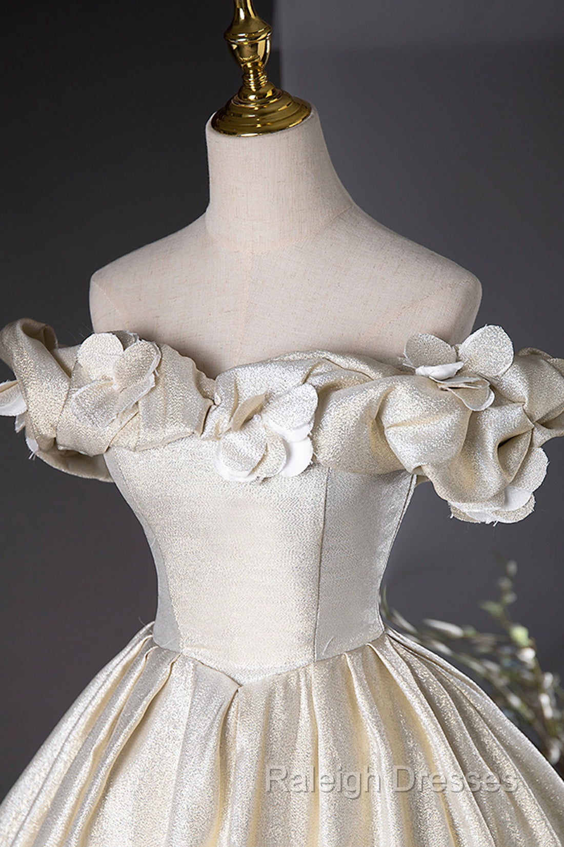 Champagne Satin Long Prom Dress, Beautiful A-Line Evening Party Dress Secondary image