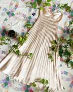 Champagne Spaghetti Straps Prom Dresses Long Pleated Prom Dresses