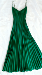 Champagne Spaghetti Straps Prom Dresses Long Pleated Prom Dresses