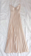 Champagne Spaghetti Straps Prom Dresses Long Pleated Prom Dresses