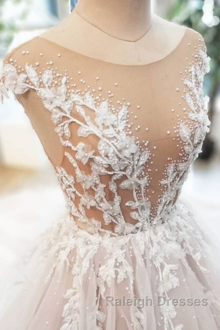 Champagne tulle lace long prom dress, tulle evening dress Secondary image