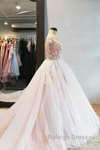 Champagne tulle lace long prom dress, tulle evening dress