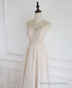 Champagne Tulle Lace Short Prom Dress Lace Homecoming Dress
