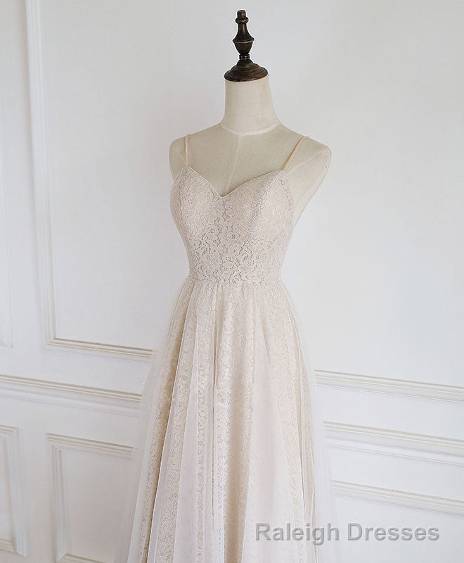 Champagne Tulle Lace Short Prom Dress Lace Homecoming Dress