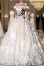 Champagne Tulle Satin Embroidery Quinceanera Dress