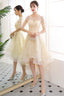 Champagne Tulle Short Prom Dress, Champagne Homecoming Dress