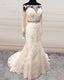 Chantily Lace Mermaid Wedding Dresses Off Shoulder Long Sleeves